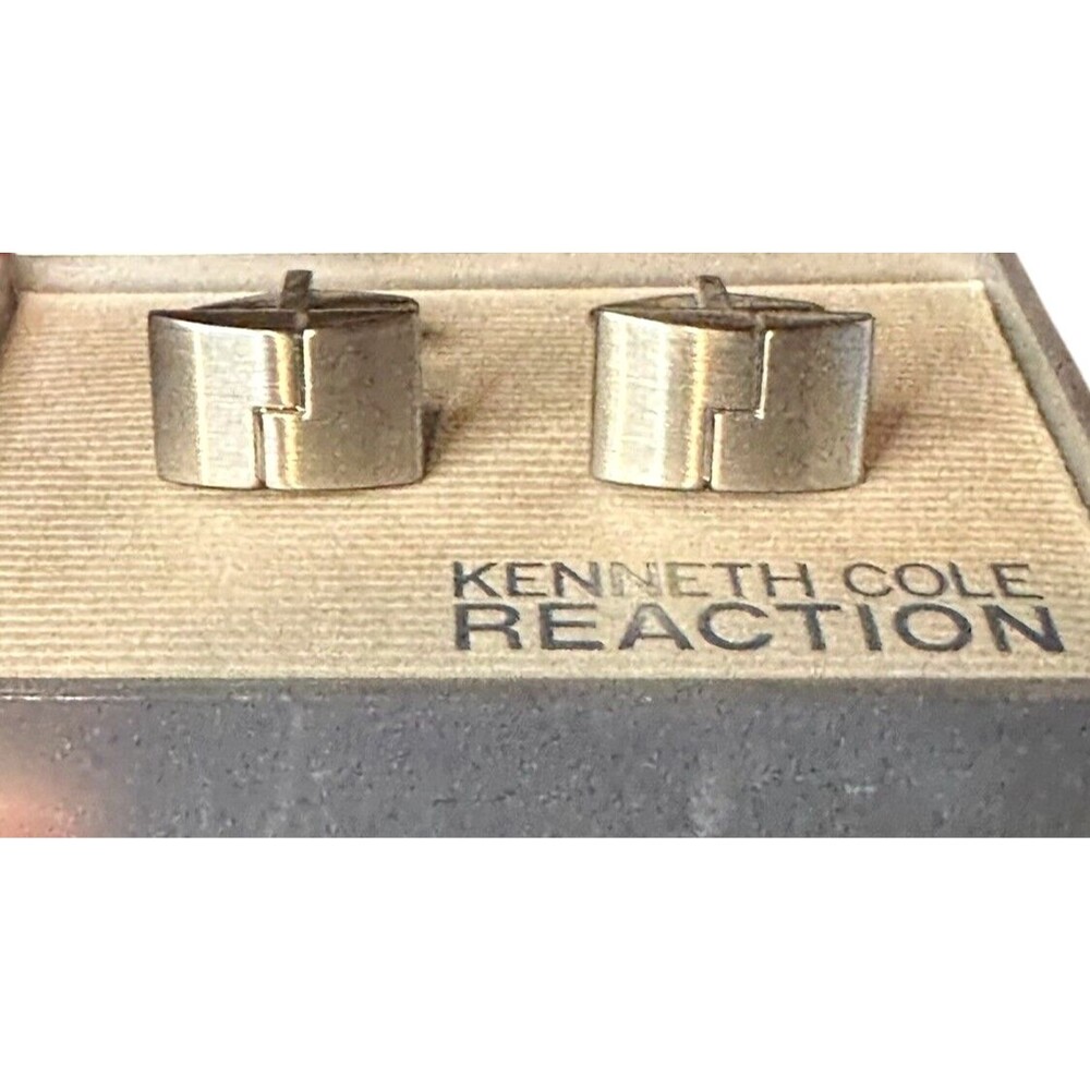 NIB cufflinks Kenneth Cole reaction preppy Rectangle classic quiet luxury